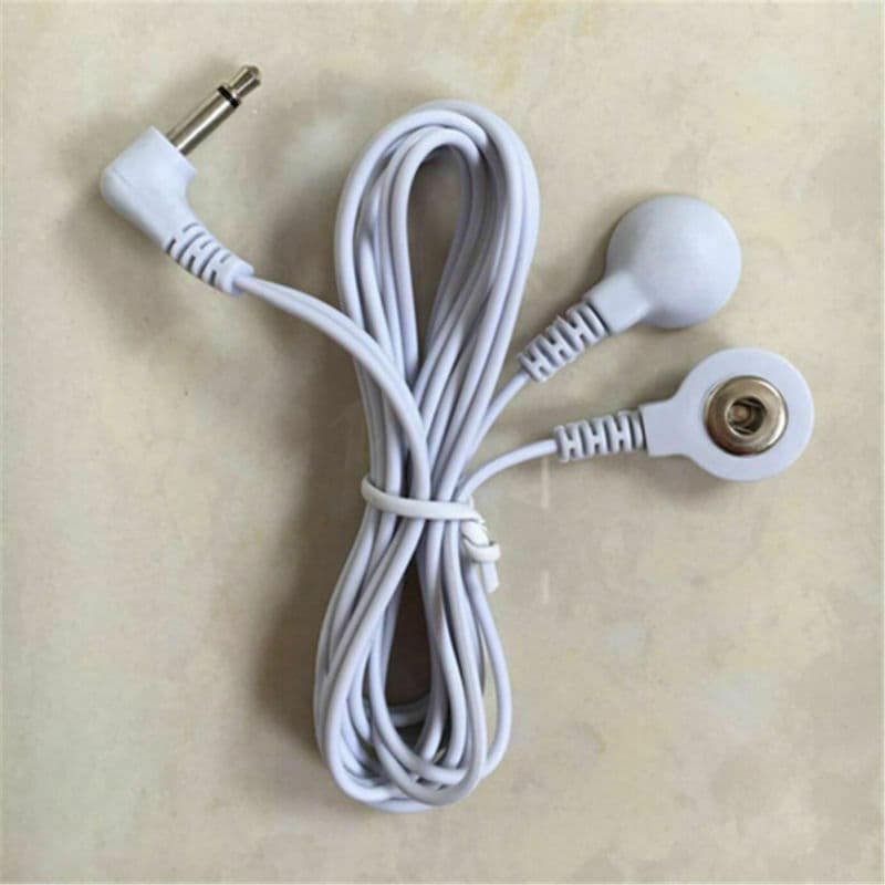 2Pcs Tens Machine Electrode Pad Stub Lead Wires Cables Male 3.5mm Connection 4