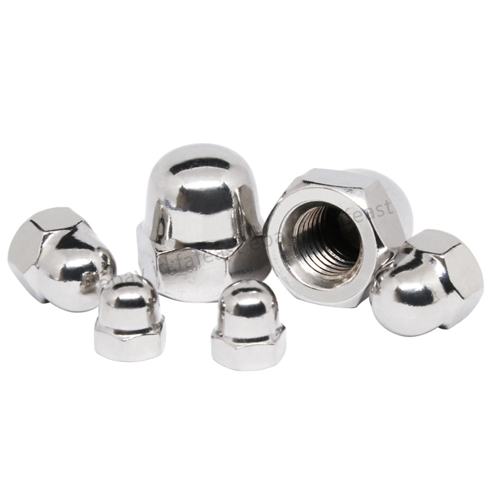 M5 To M16 Hexagon Cap Nuts Hex Acorn Nuts 304 Stainless Steel & Left Hand 6