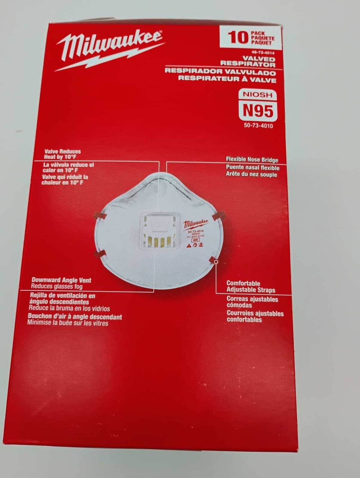 Milwaukee N95 Professional Multi-Purpose  Respirator (10-Pack) 4