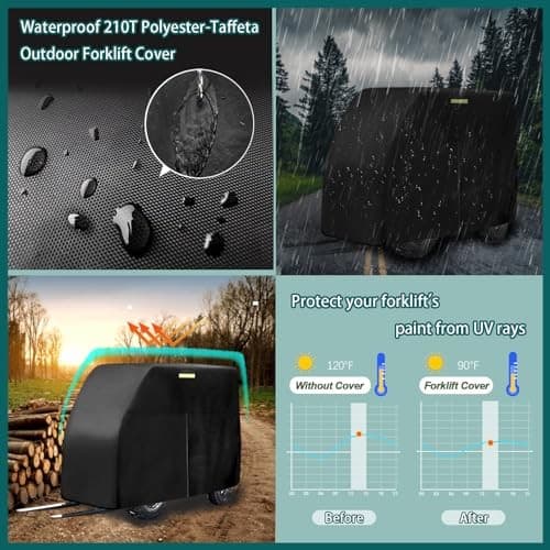 Forklift Cover Waterproof All Weather for Forklifts Up to Full Forklift Cover 4