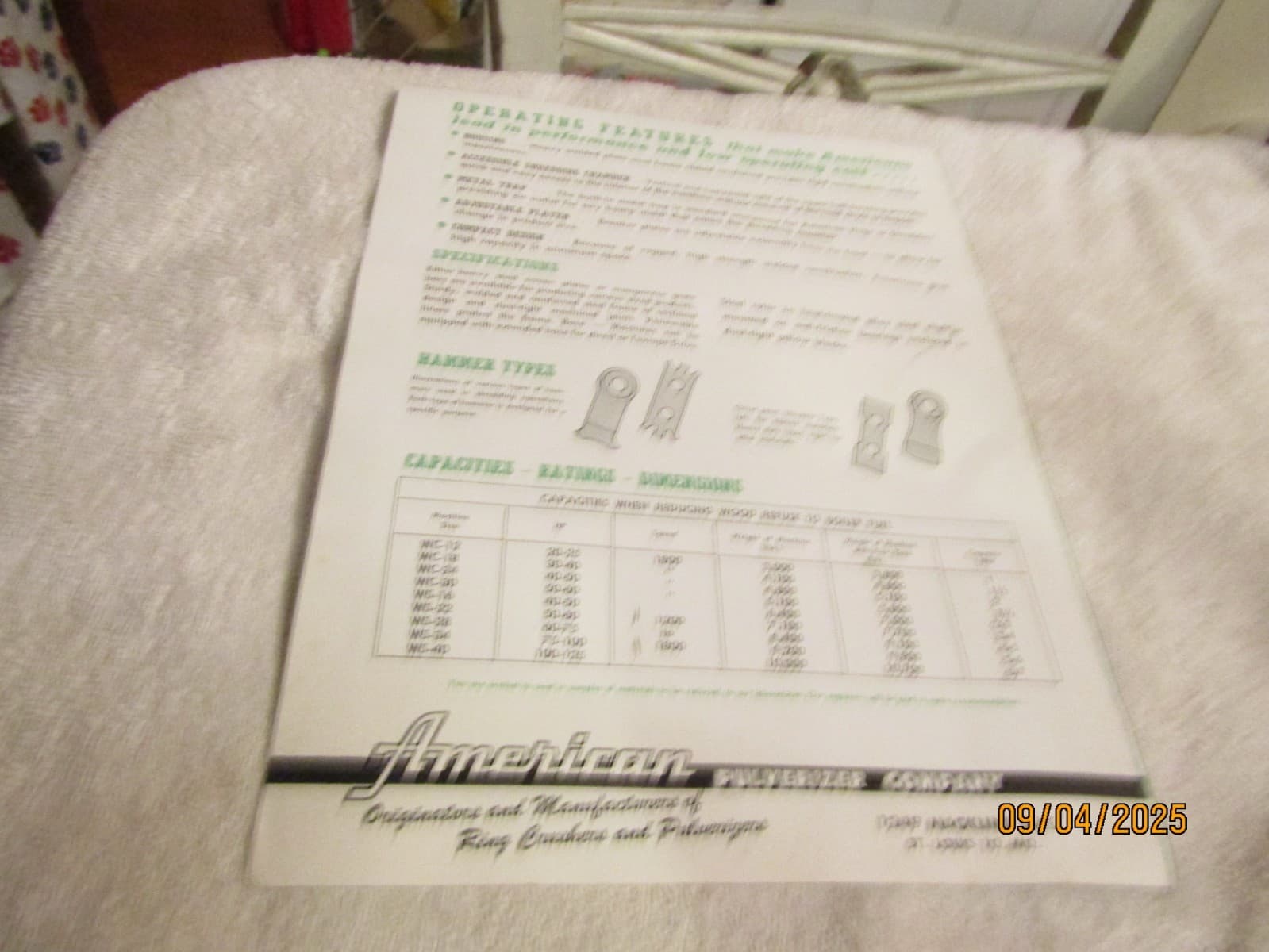 Vintage American Pulverizer St Louis Hammermill Hog Wood Shredding Brochure 3