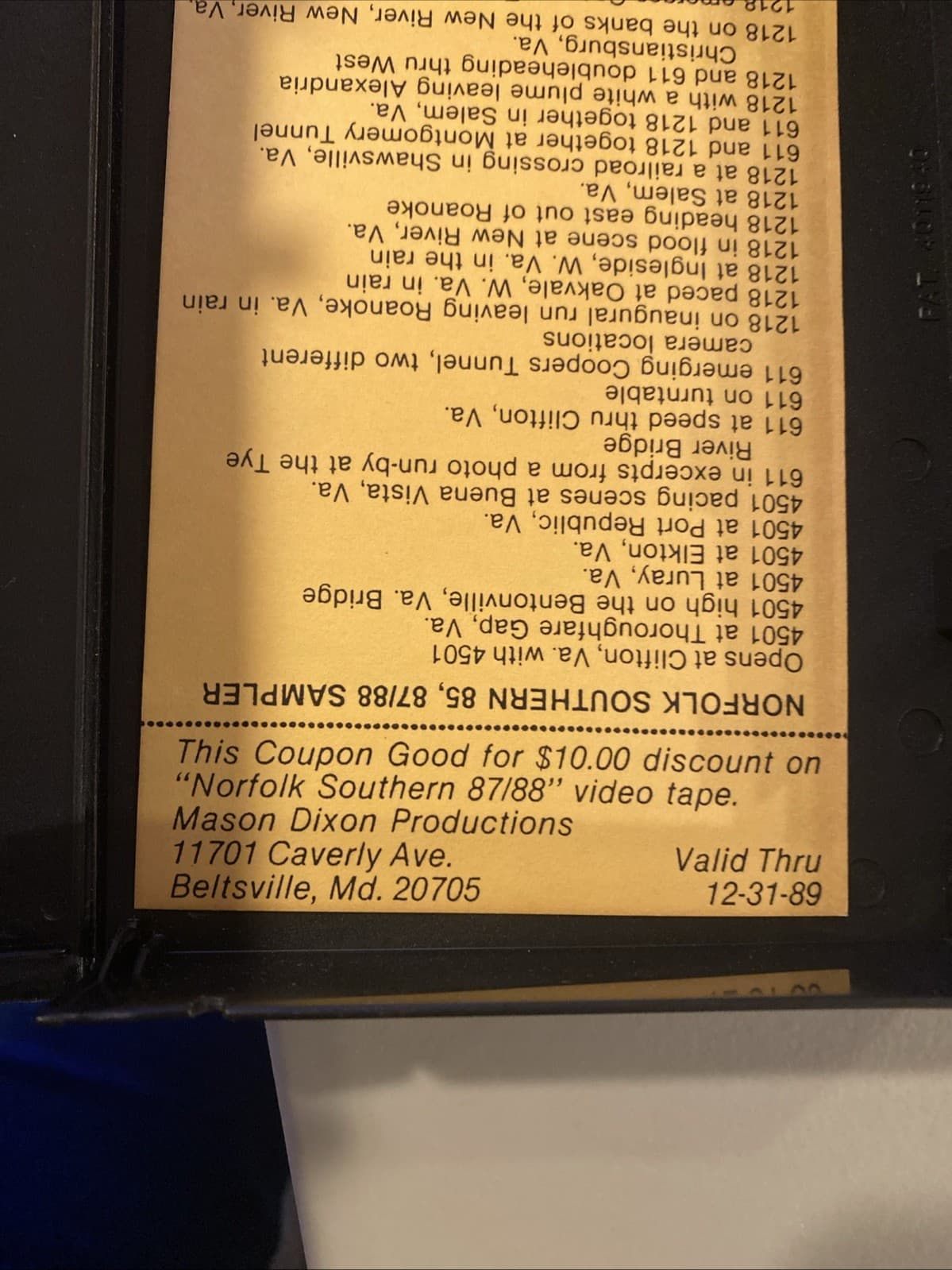 Very Rare VHS Steam Train Sampler Tape By Mason Dixon Productions 4501 611 1218 4