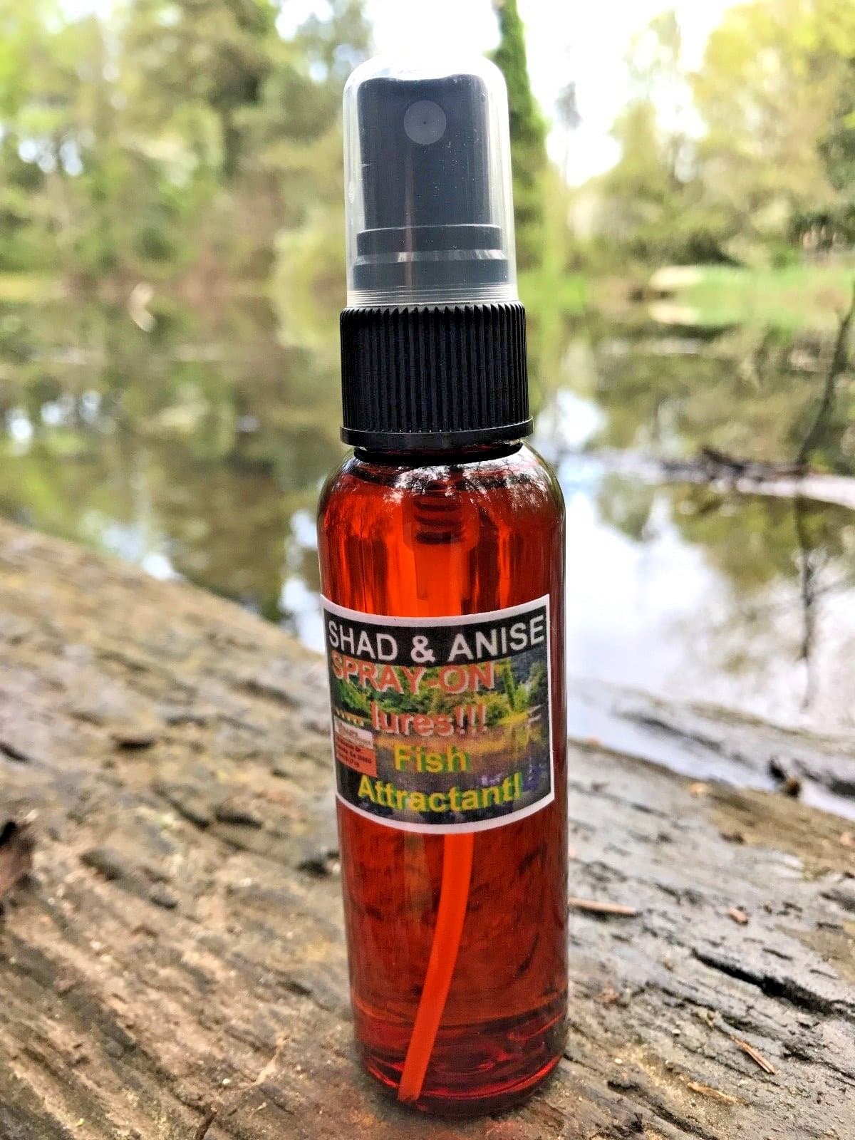 Spray-On Lures Fish Attractant - 2oz. SHAD & ANISE Fishing Lure & Bait