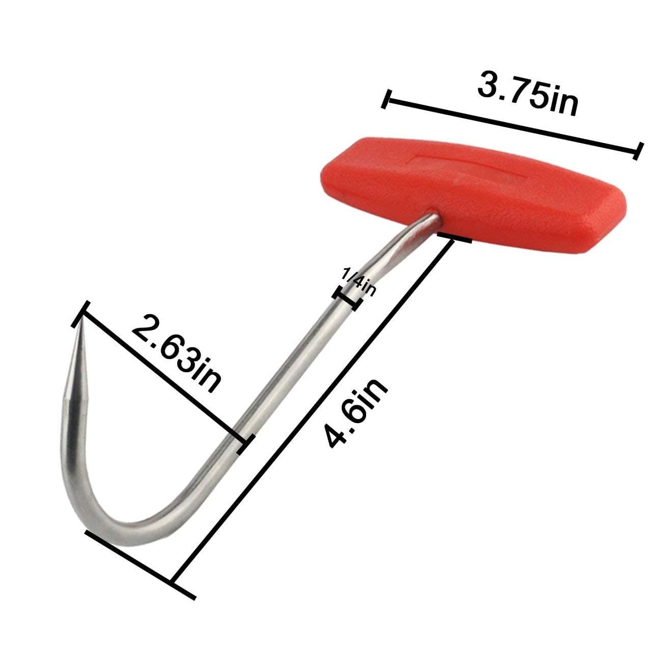 Tihood 2Pcs Meat Hooks For Butchering,t Shaped Boning Hooks With Handl 5
