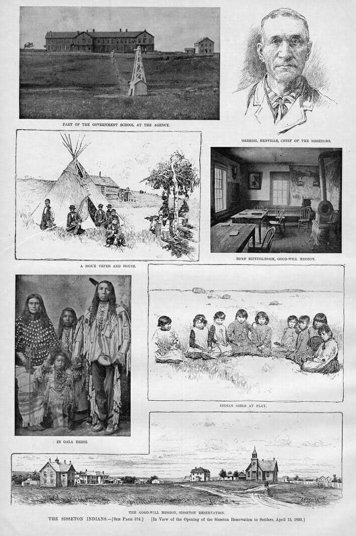 SISSETON INDIANS, RENVILLE, MISSION RESERVATION, AGENCY