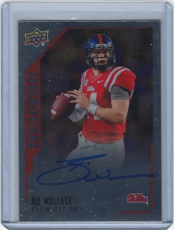 BO WALLACE OLE MISS MISSISSIPPI REBELS 2015 UPPER DECK CERT AUTOGRAPH AUTO CARD