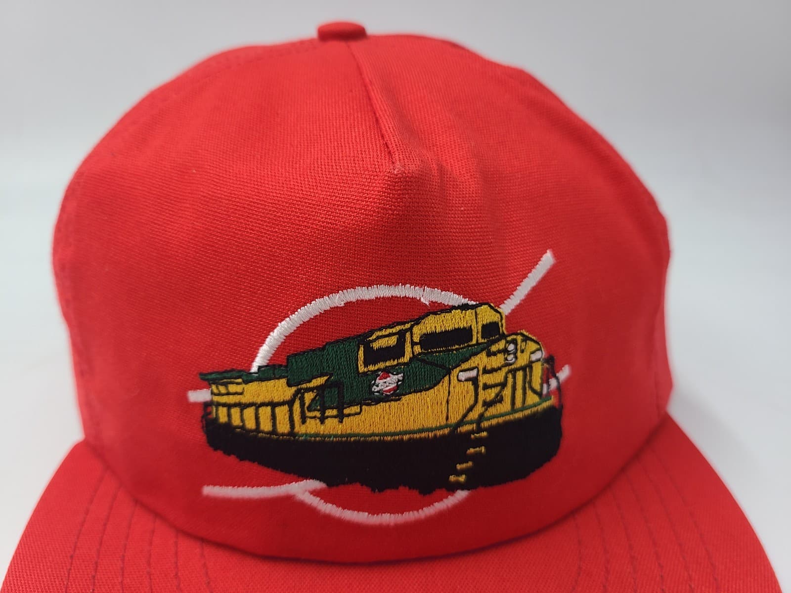 Vtg Chicago & North Western Railway System Strapback (Fits Small) Hat Cap Train 4