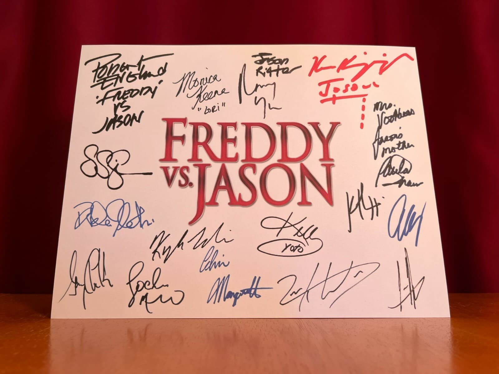Freddy vs Jason Title Card- Cast-Signed- 8.5x11- Autograph Reprints 4