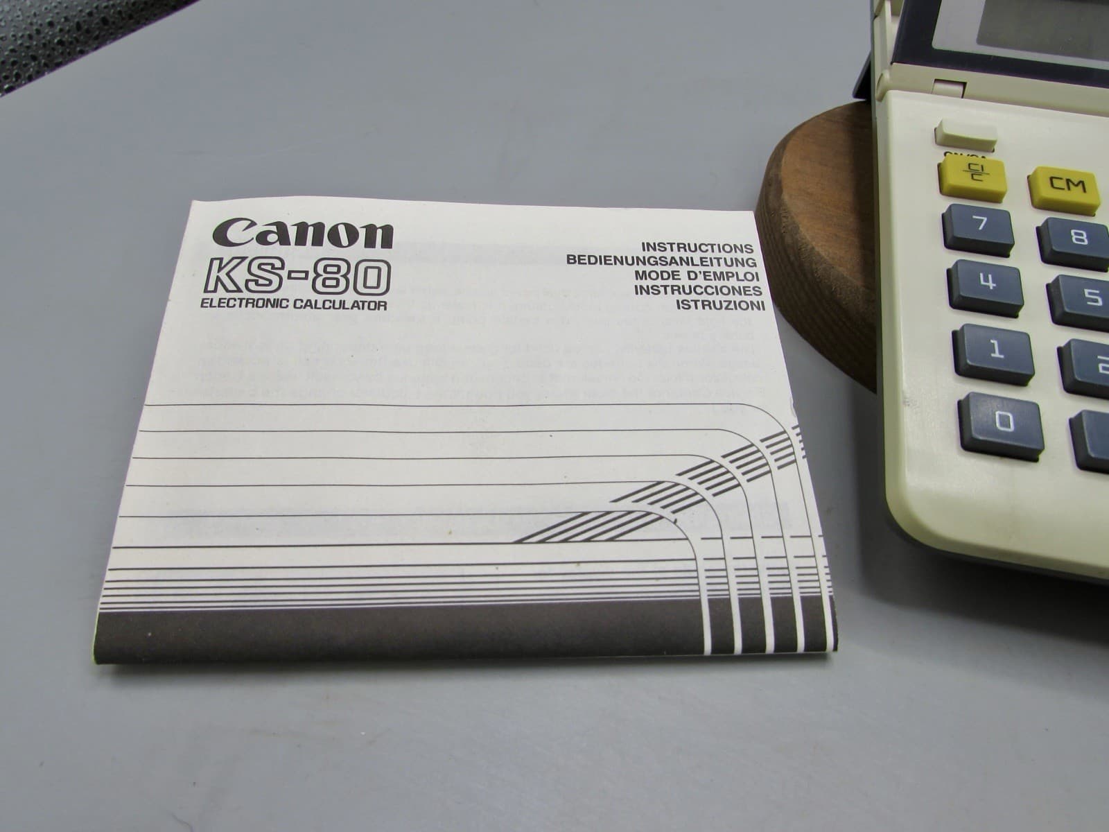 Canon KS-80 Solar Calculator With Instruction Manual & Original Box Display Elev 2