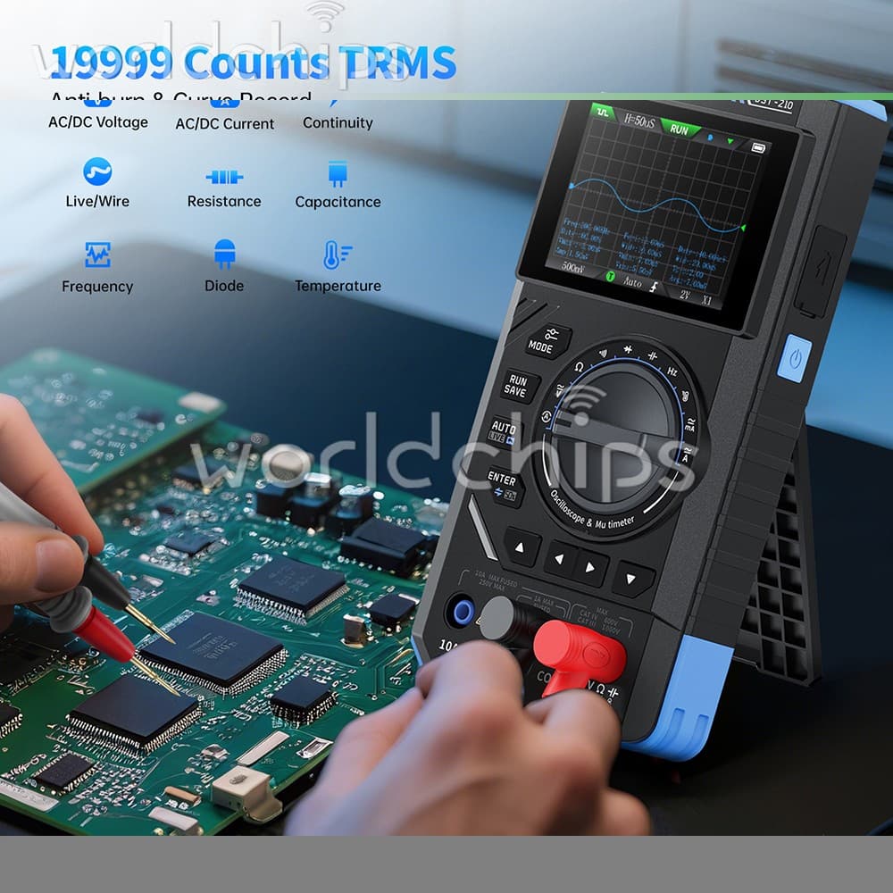 FNIRSI 2C23T 2C53T Digital Oscilloscope Multimeter Function Signal Generator 5