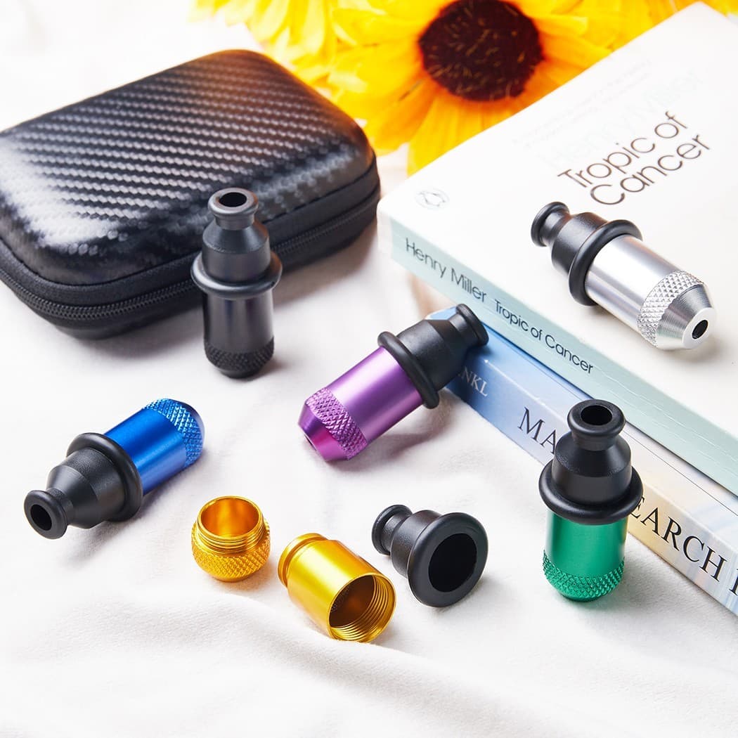 6 Pc Sneak a Toke Mini One Hitter Metal Tobacco Portable Smoking Pipe With Tools 5