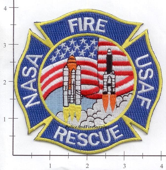 Florida - NASA Kennedy Space Center FL Fire Rescue Fire Dept Patch v3 - Rescue