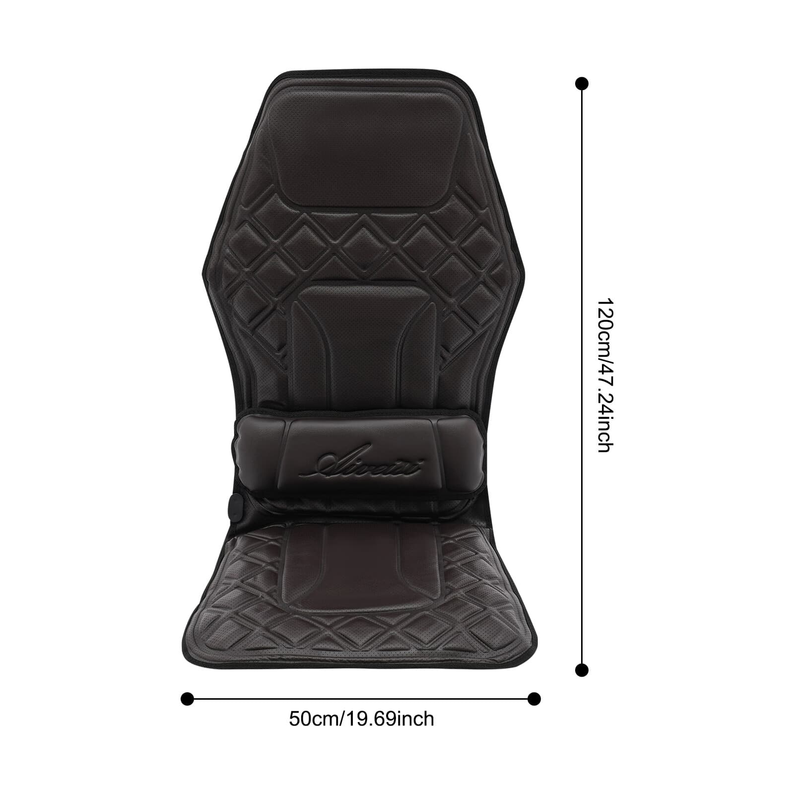 9 Gears Heat Seat Cover Cushion 120*50cm Car Truck Massage Pad Massage Chair Pad 4