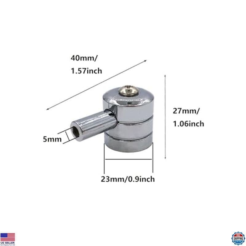 6-Pack Metal Snare Drum Lugs - Single Ended Hardware with Mounting Screws 40mm 6