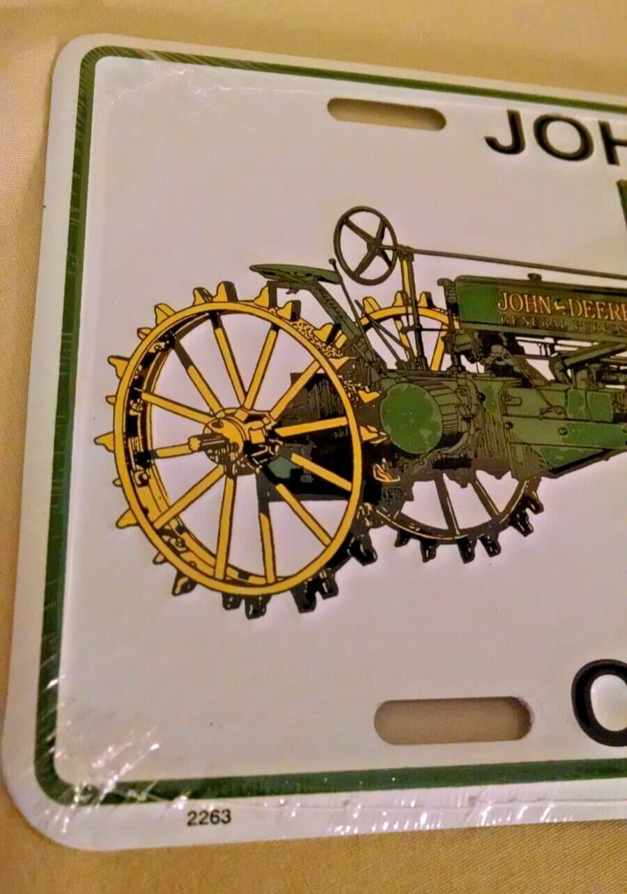 JOHN DEERE TRACTOR LICENSE PLATE NEW 2263 GENERAL PURPOSE 70 TRICYCLE FRONT END. 5