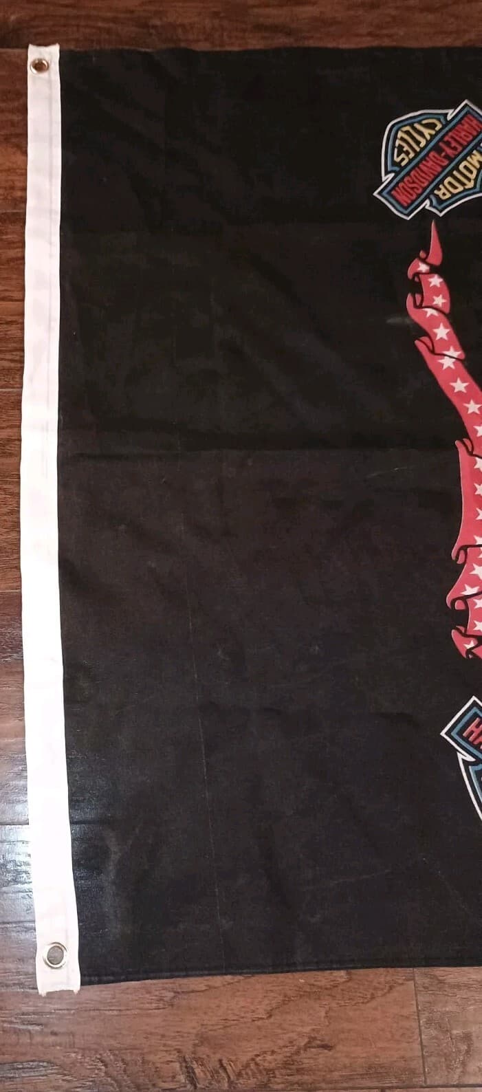 Harley Davidson Flag Double Sided Bald Eagle W/Retainer Rings 5' L x 2.11' H  LN 5