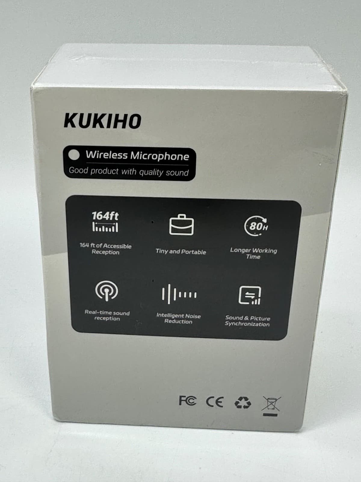 KUKIHO Wireless Lavalier Microphone iPhone iPad Android w/Charging Case SEALED 4