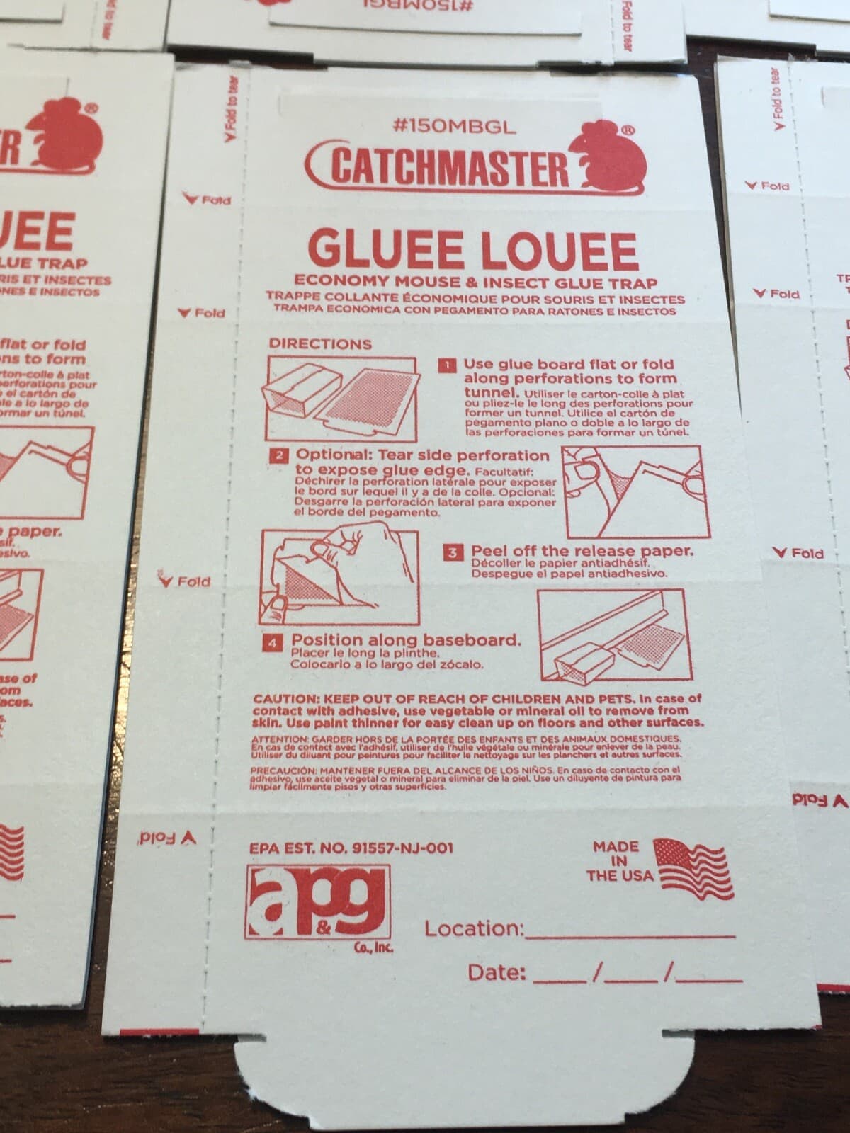 10-Pack Catchmaster 75M Bulk Mouse and Insect Glue Boards, x10 Glue Trap 4