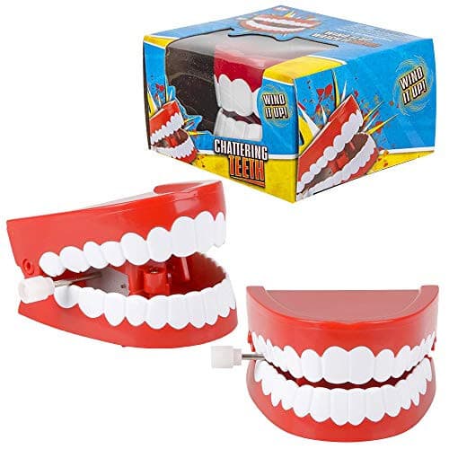 CHATTERING TEETH wind up yakity yak dentures retro classic Novelty Gag Gift toy 3