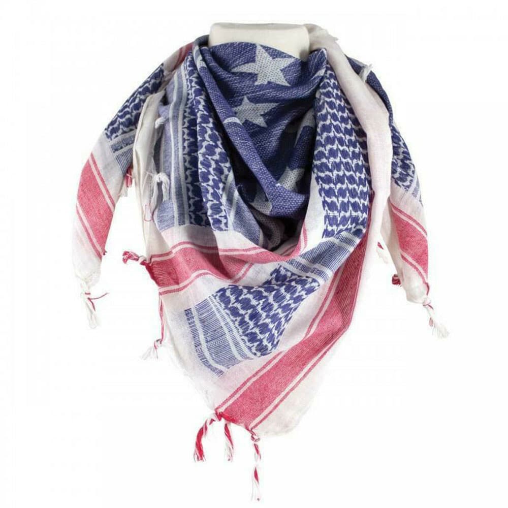 Stars and Stripes US Flag Tactical Shemagh Scarf Arab 100% Cotton 2