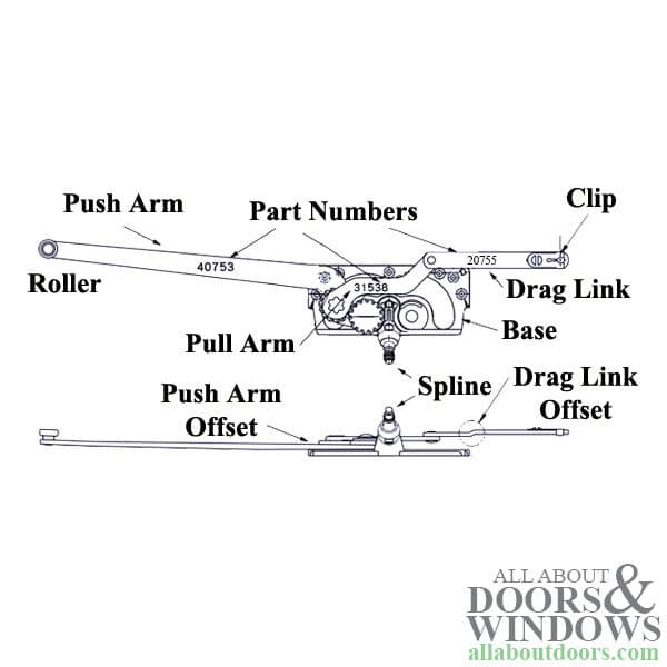 Truth Dual Arm Entrygard Casement Operator Left Hand Short Link Window Operator 4