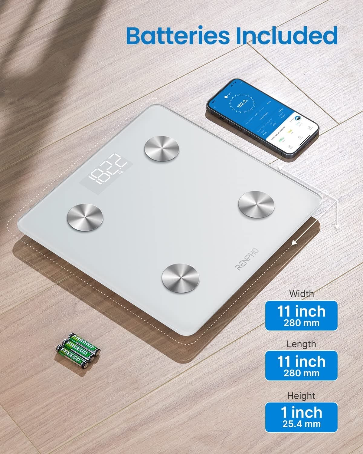 RENPHO Digital Body Weight Scale Bathroom Bluetooth Body Fat Scale Smart Gift 5