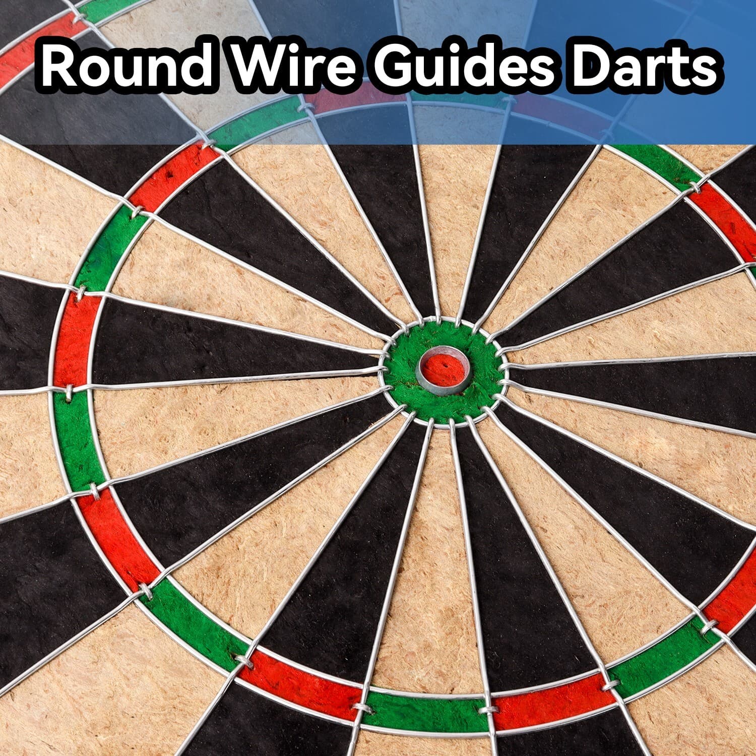 PRO Bristle Dart Board Game Set. Sisal Dartboard w/Six 17 Grams Steel Tip Darts 4