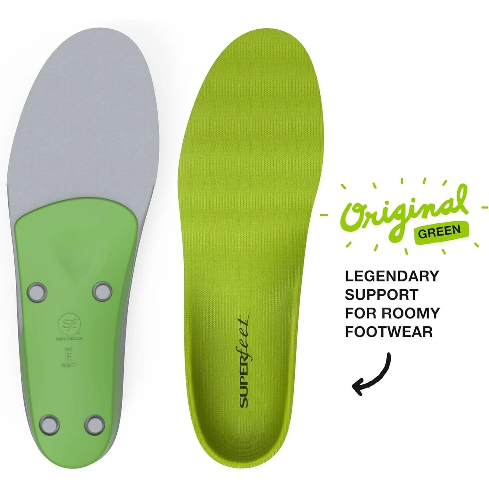 Superfeet green Insoles, Professional-Grade High Arch Orthotic Insert C.D.E.F 4