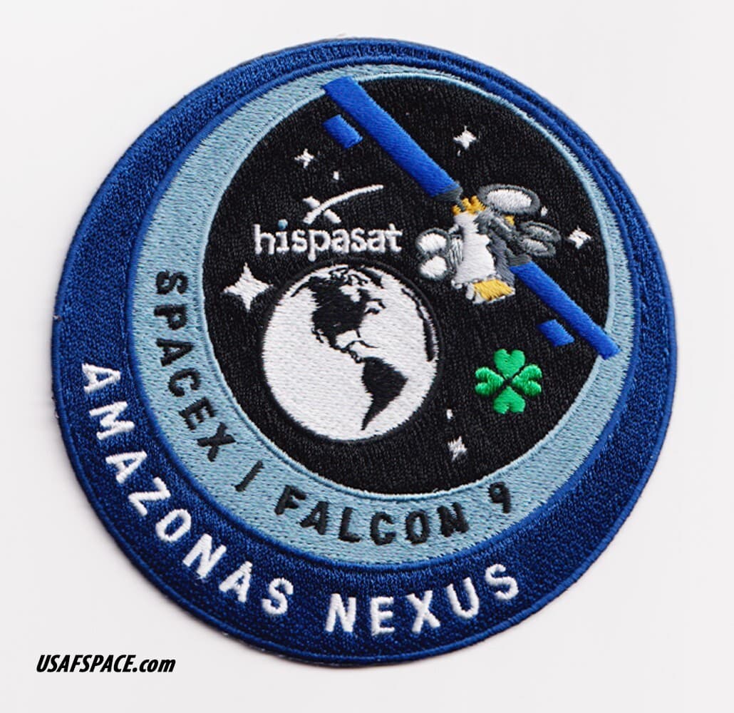 Authentic Hispasat AMAZONAS NEXUS SPACEX FALCON 9 SATELLITE Employee PATCH 3