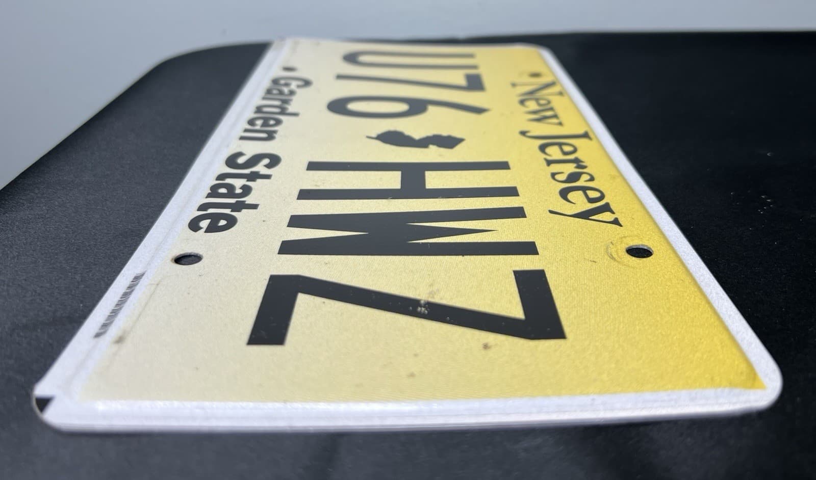New Jersey Garden State Yellow License Plate Flat #U76-HWZ NJ Home Decor Craft 4