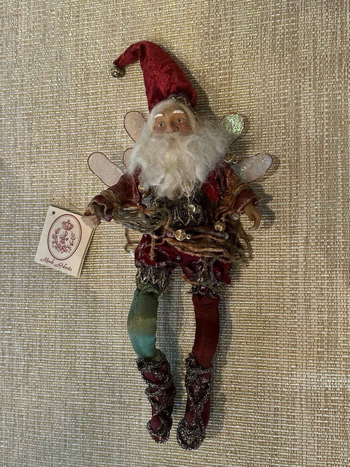 MARK ROBERTS Collection SANTA ELF Jester Patchwork Christmas FAIRY