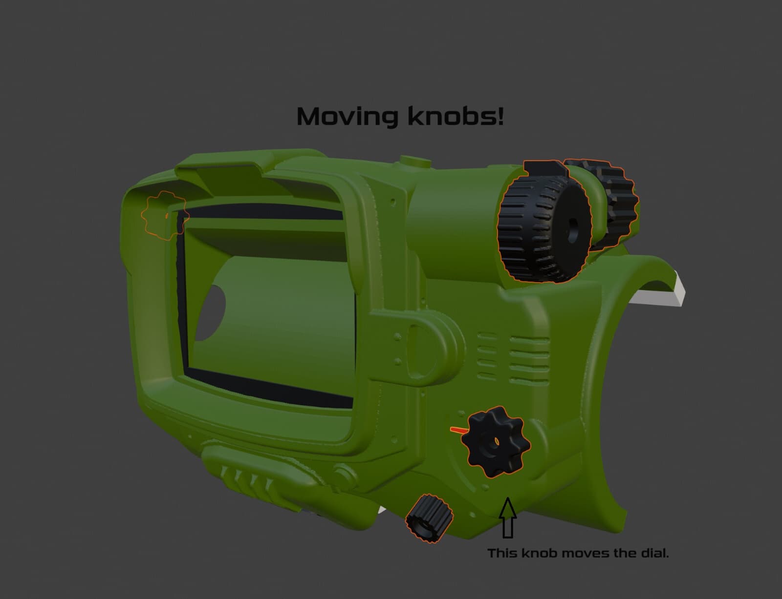 Pipboy 3000 MKIV Use with a Phone with Moving Knobs and Dial | Raw DIY KIT 2