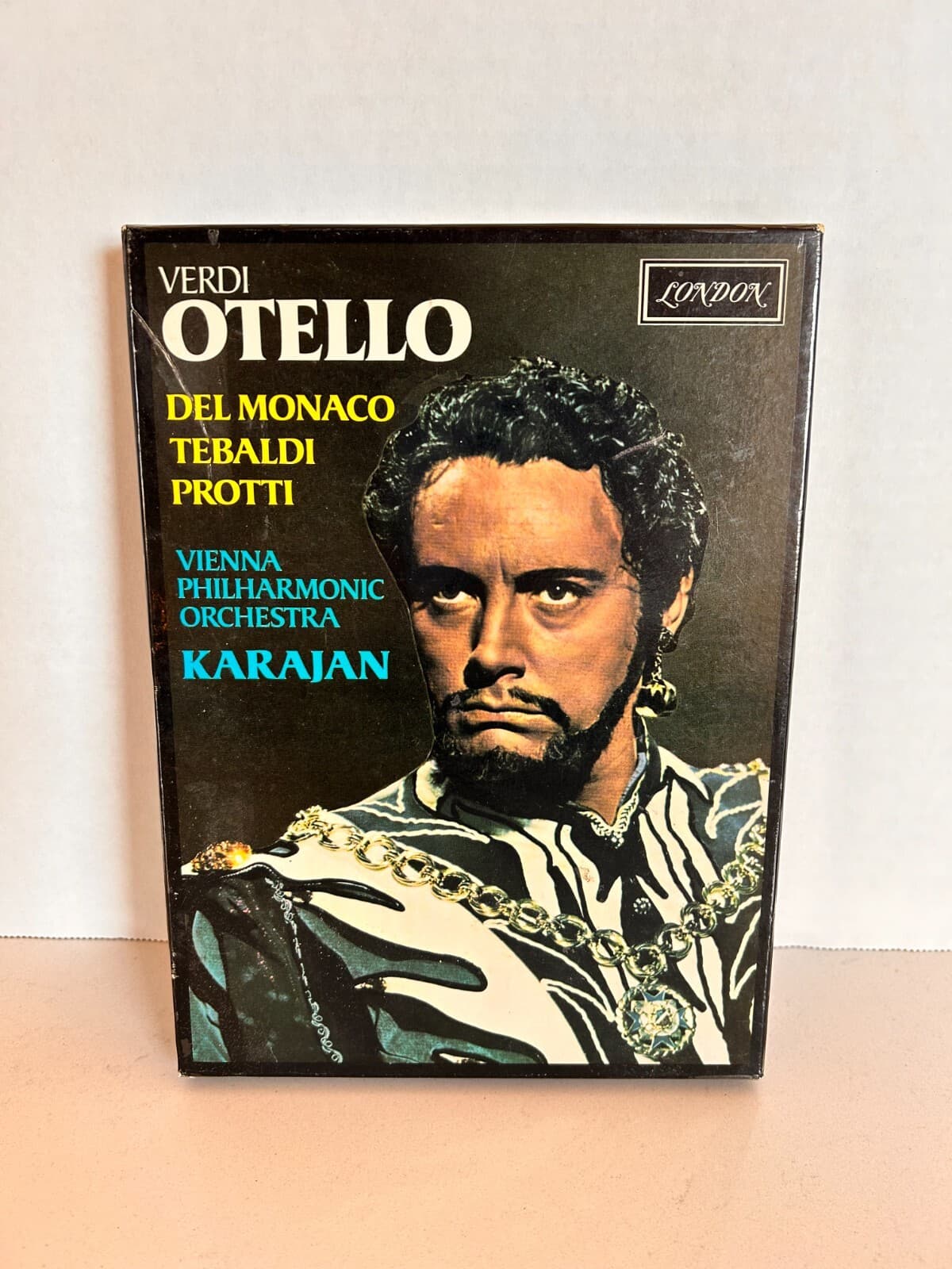 Verdi Otello Del Monaco Tebaldi Protti Vienna Philharmonic Karajan 2 Cassettes