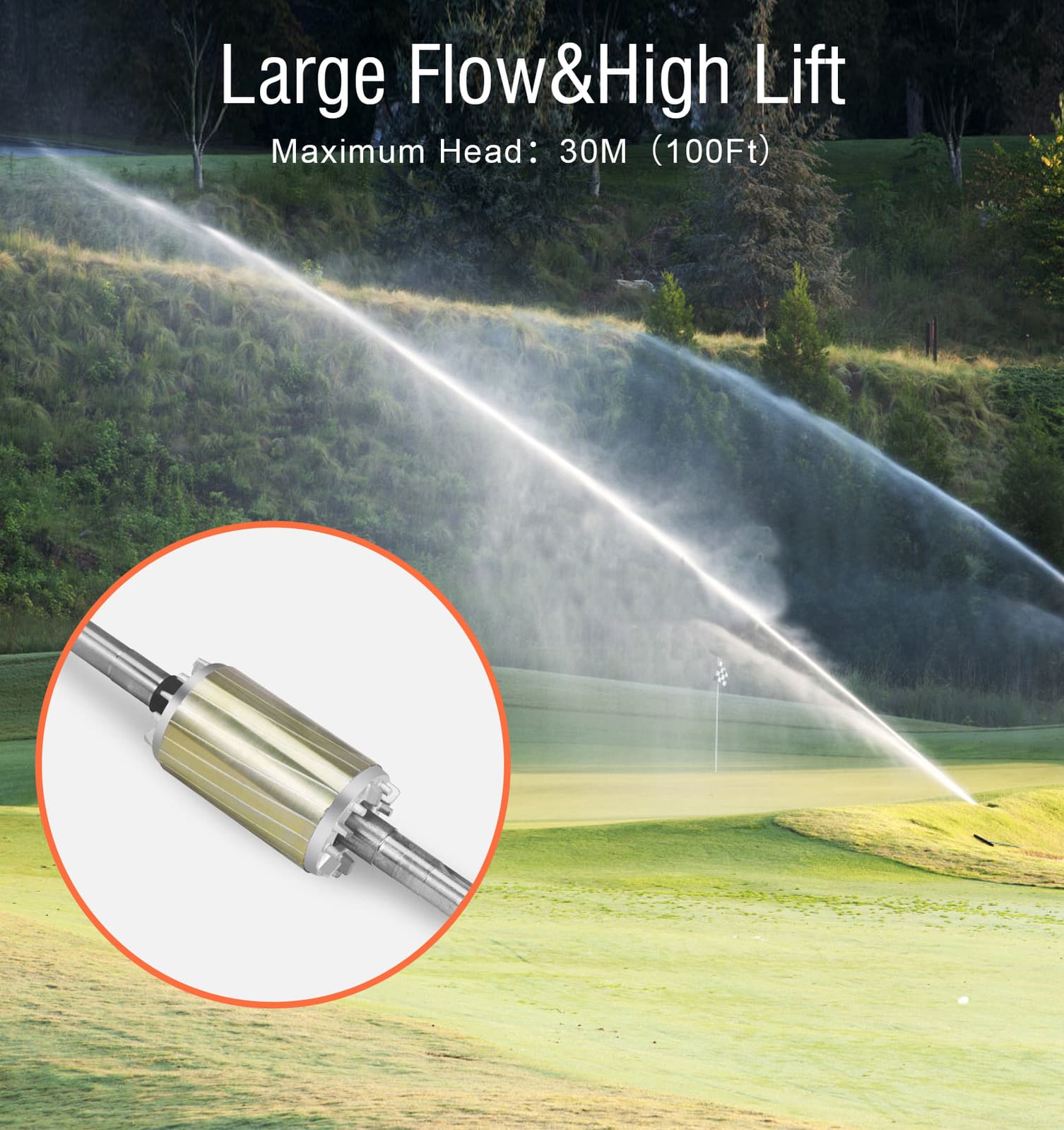 24Volt Solar Deep Well Water Pump Submersible Water Pump Pond Irrigation Farm 5