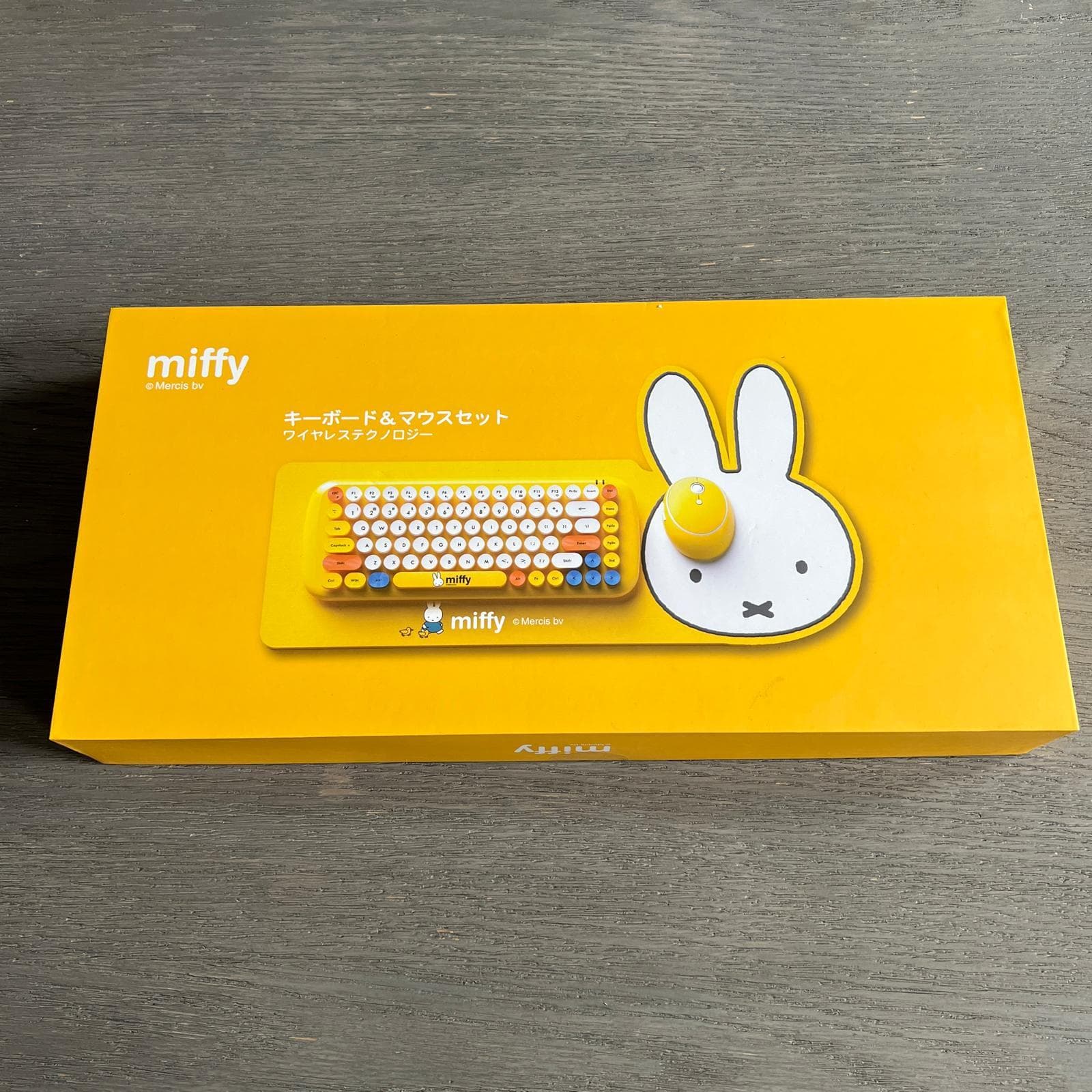 Miffy Dick Bruna Keyboard + Mouse + Mat Set Wireless Blue Yellow 4