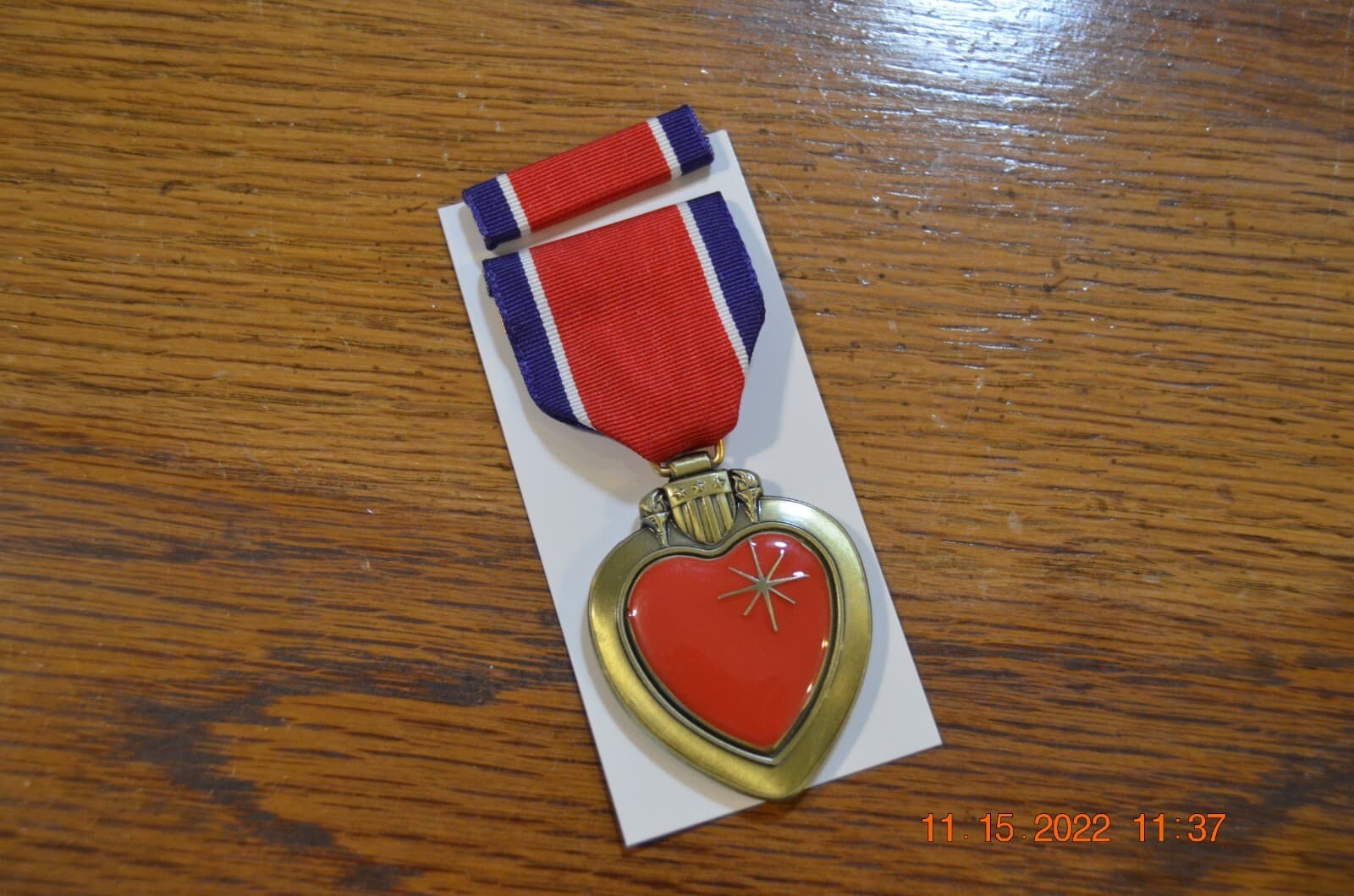 Unseen Wound Medal, Ribbon’s in Medal Case with Certificate and Certificate Fold 4