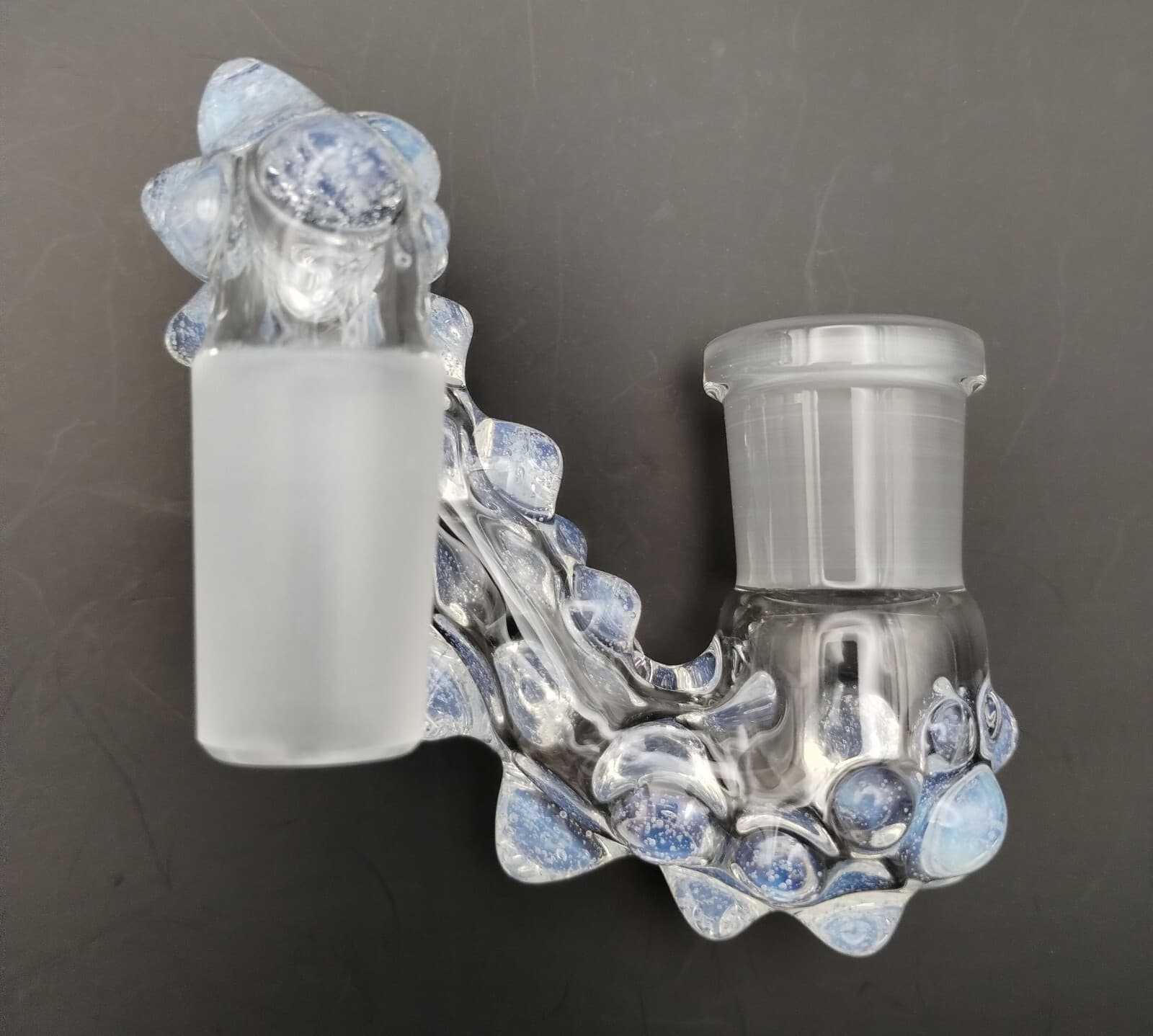 Secret White 19mm Female-Male Glass Drop Down Attachment Adapter 3