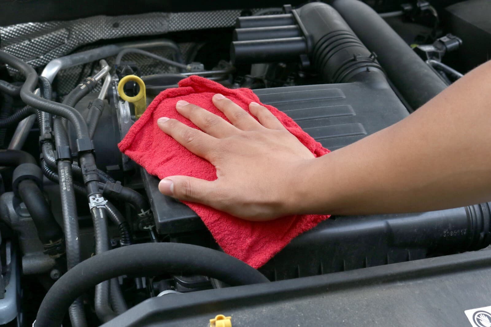 50 Pack of Red Shop Towels 12 x 14 Cleaning Cotton Rags Absorbent Wipers 3