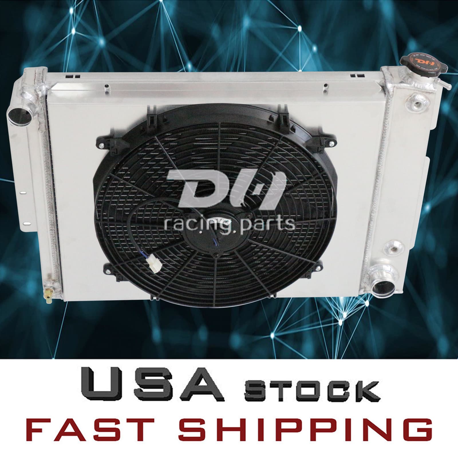 Aluminum Radiator Shroud Fan For 1967-1969 Chevy Pontiac /Firebird Camaro CC337  6