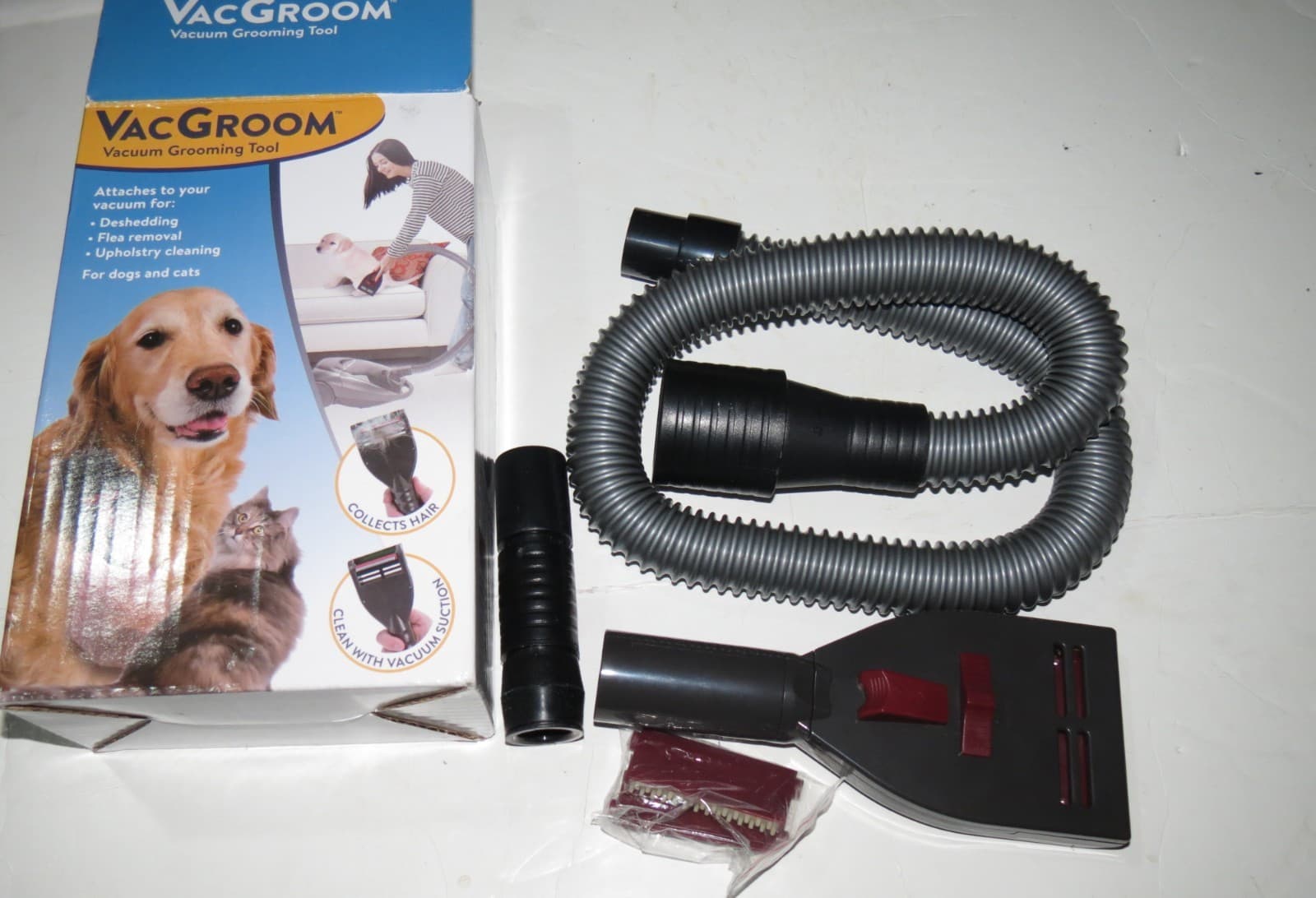 Penn-Plax VacGroom Pet Grooming and Shedding Vacuum Attachment Kit 2
