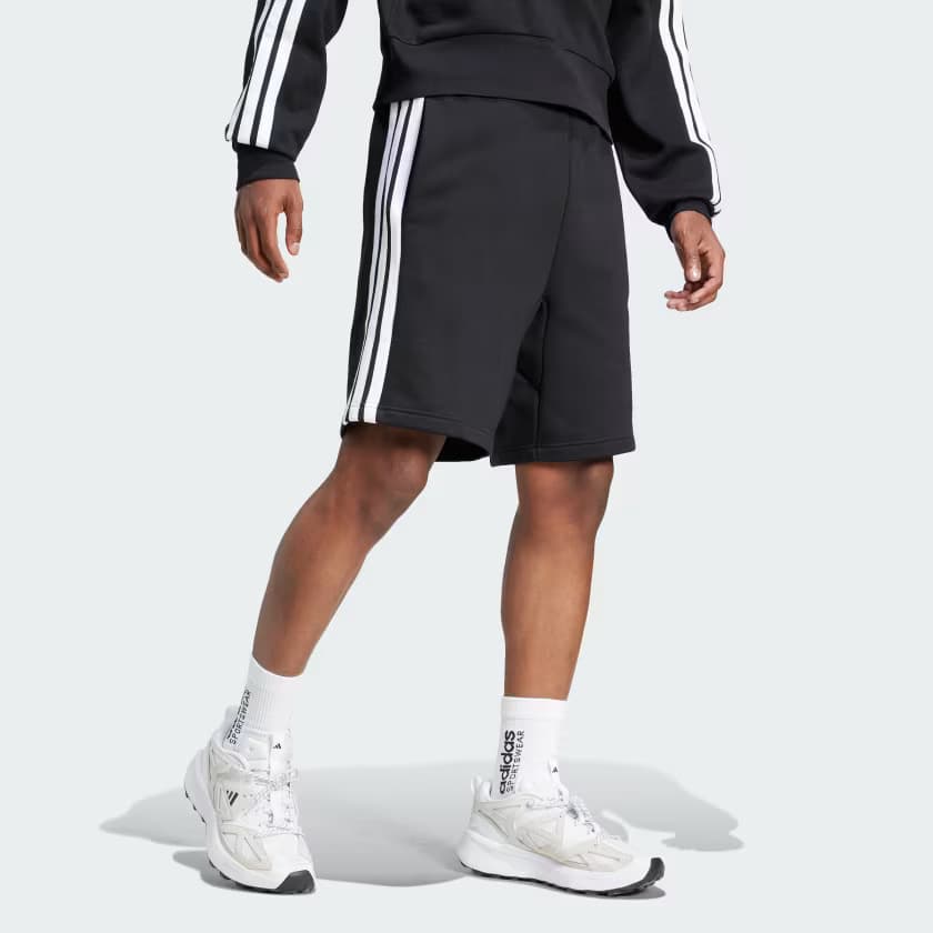 adidas men Essentials 3-Stripes Fleece Shorts 4