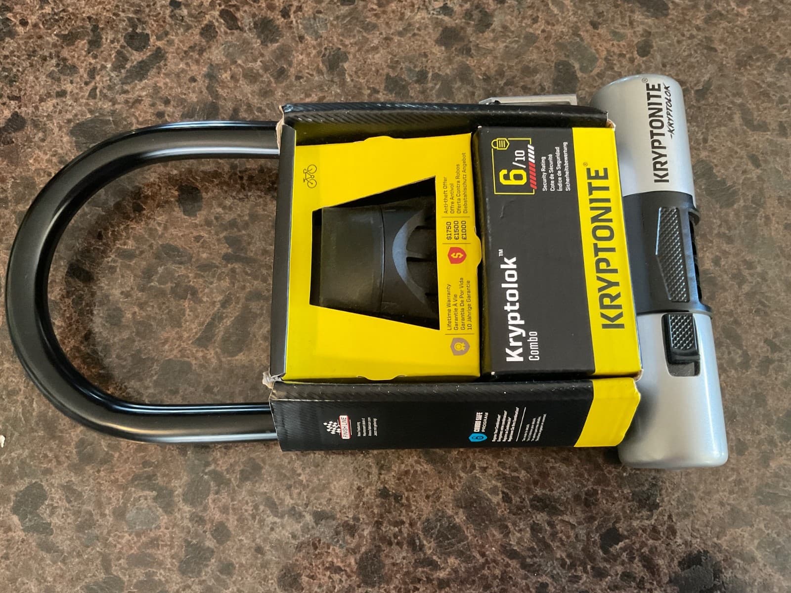 Kryptonite KryptoLok U-Lock - 4 x 9", 4-Digit Combination, Black 5