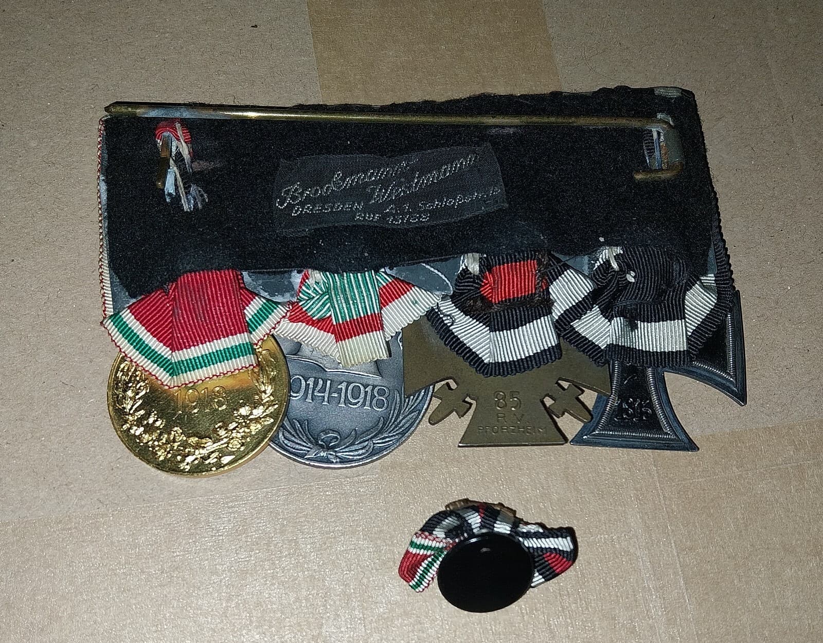 4  medalbar      germany ww1 with marker from dresden incl mini button 2