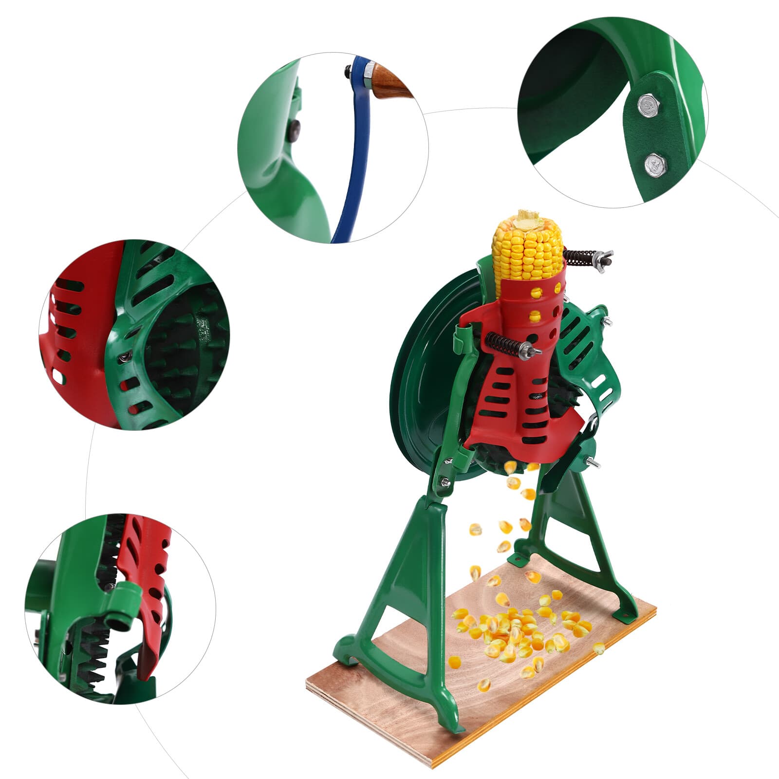 Heavy Duty Manual Farm Hand Corn Sheller Fare Niblet Tool Hand Crank Primitive 4