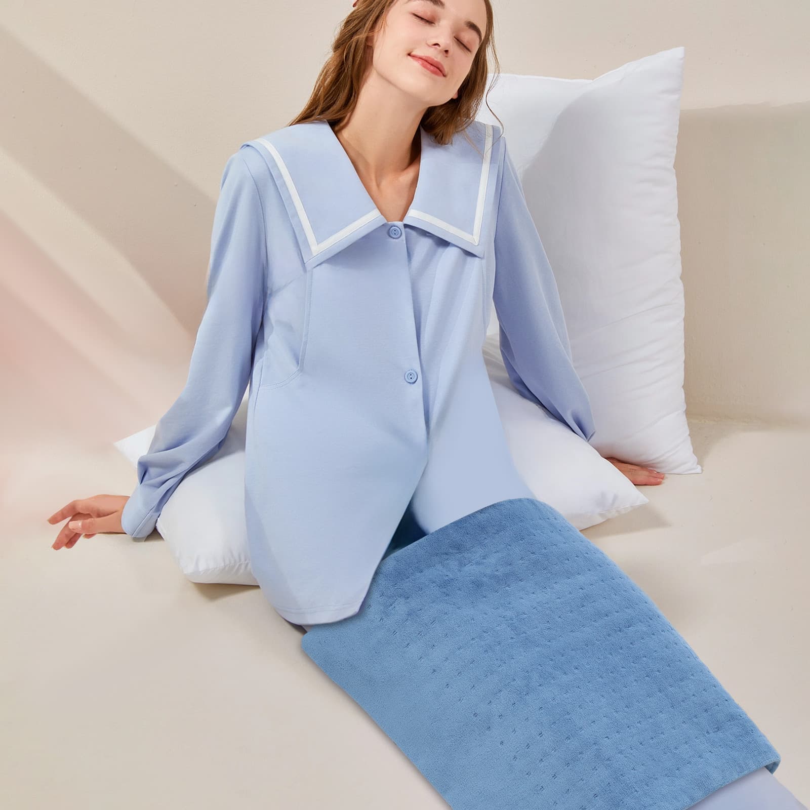 24"x20" Electric Heating Pad 6 Heat Levels Back Pain Muscle Cramps Relief Warmer 4