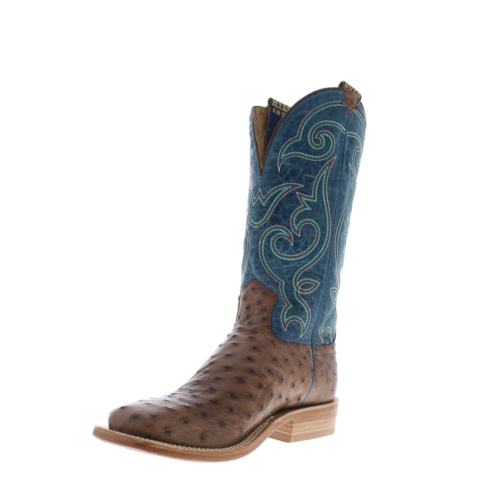 Hyer Jetmore 13" HM11008 Mens Brown Ostrich Leather Western Cowboy Boots 4