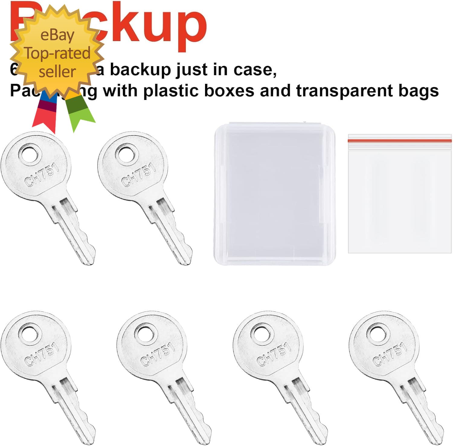 6 Pcs CH751 Key, Siasky Universal CH751 Replacement Keys, RV Keys for RV Campers 5
