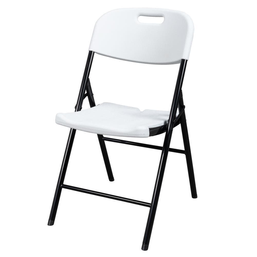 Set of 12 Commercial Folding Chair Seat Event Set for Outdoor Garden White 2