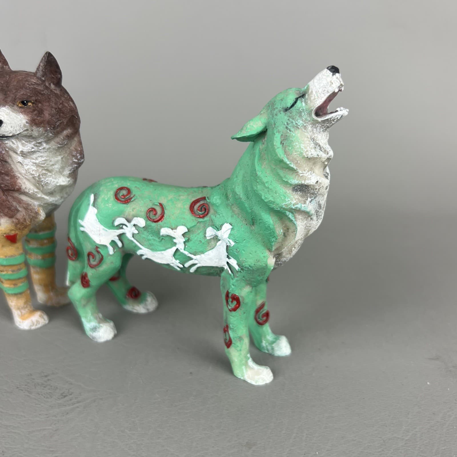 3 Westland Call of the Wolf Howling Standing Animal Figurines Northern Wolf 6" 2