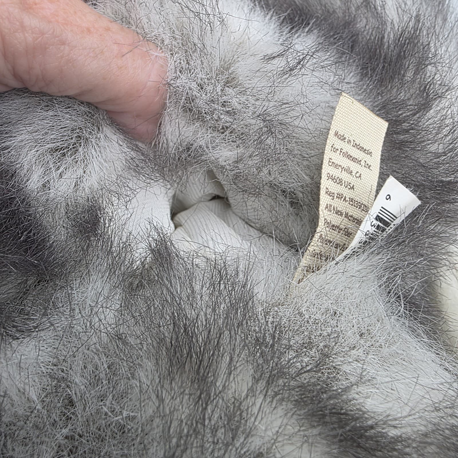 Folktails Folkmanis Furry Folk Puppet Timber Wolf Realistic Plush Husky Dog 15" 6